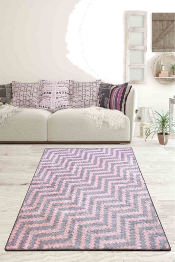 Hall Matte Milas DJT (80 x 300) - Rosa/Grå/Fløyel