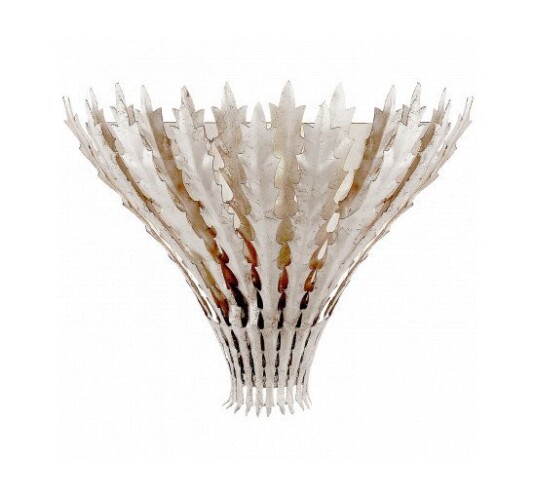 Hampton Wall Light Burnished Silver Leaf Hampton Wall Light Burnished Silver Leaf
