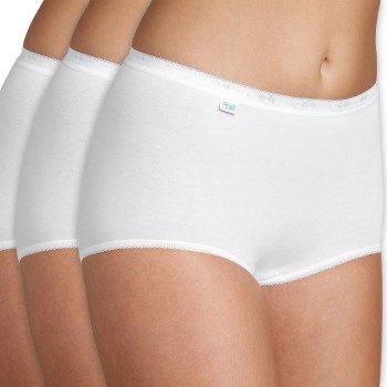 Sloggi Truser 3P Basic Maxi Hvit bomull 52 Dame