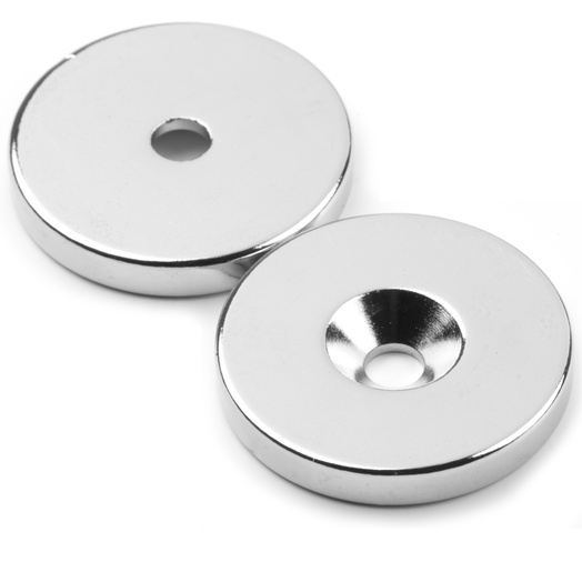 SuperMagneter Skivemagnet Ø 27 Mm Med Monteringshull   Screw-On Magneter