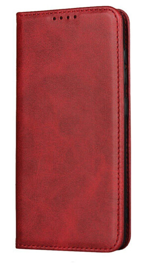 INCOVER Samsung Galaxy A41 PU Skinn Flip Deksel med Kortholder - Rød