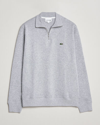 Lacoste Rib Interlock Half Zip Silver Chine