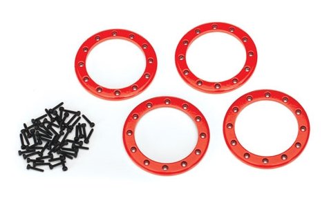 Traxxas TRX-8168R Alu Beadlock Rings 2 2inch Red (4) Traxxas TRX-8168R Alu Beadlock Rings 2 2inch Red (4)