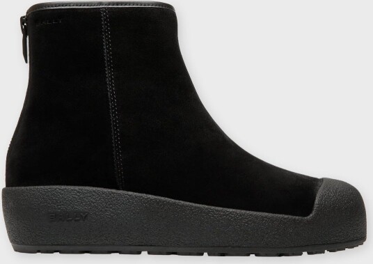 Bally Women's Guard III L Calf Suede Black 41