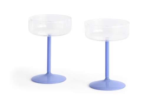 Hay Tint Champagneglass 2 pk Klar / Jade Blue Hay Tint Champagneglass 2 pk Klar / Jade Blue