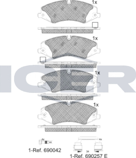 Bremseklosser sett ICER 181957-203