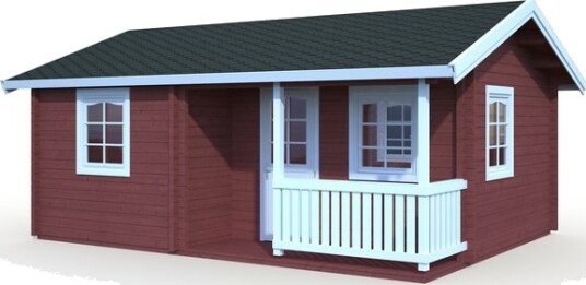 Palmako Hytte sandra 21,5+3,7 27m2+veranda 3,7m2 70 mm laft Palmako Hytte sandra 21,5+3,7 27m2+veranda 3,7m2 70 mm laft