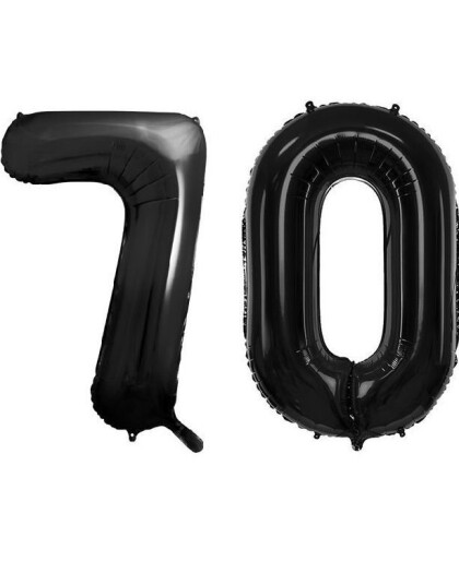 70 år ballonger 86 cm svart