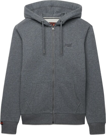 Superdry Essential Logo Zip Hoodie Hb   ANTIQUE GREY MARL   XL