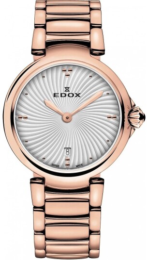 Edox Dameklokke 57002 37RM AIR LaPassion Sølvfarget/Rose gulltonet