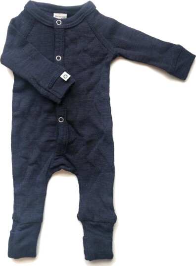 Smallstuff Heldress/nattdrakt prematur merinoull Navy (48)