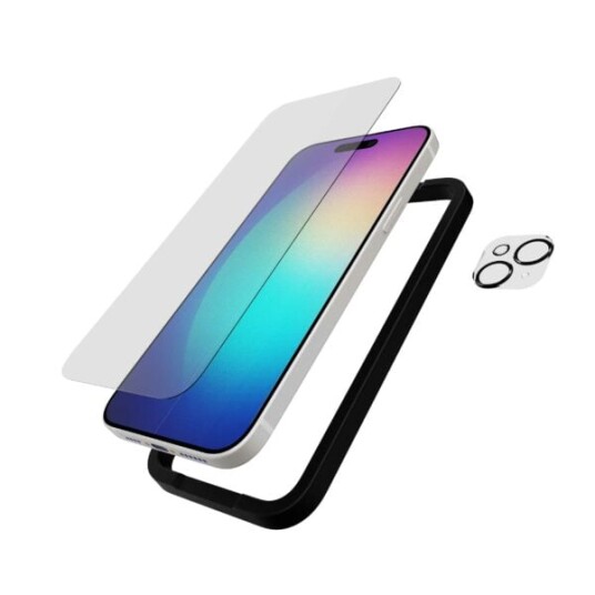 Tech21 Skjerm- og Kamerabeskyttelse for iPhone 15 Plus - Impact Glass SET