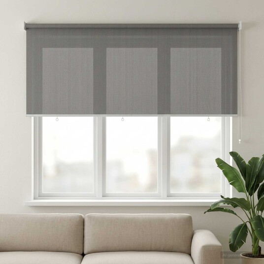vidaXL Utendørs Rullegardin 90% UV-blokk Lysegrå 180 x 140 cm HDPE