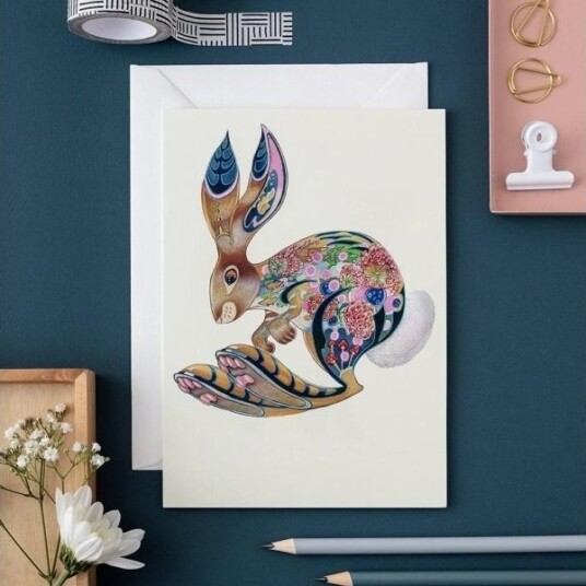Dm Collection A126 B6 Ringperm + Konvolutt Jumping Bunny