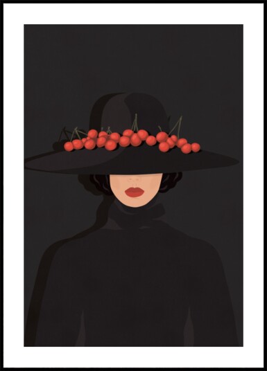 Elegant Cherry Woman Plakat / 40x50