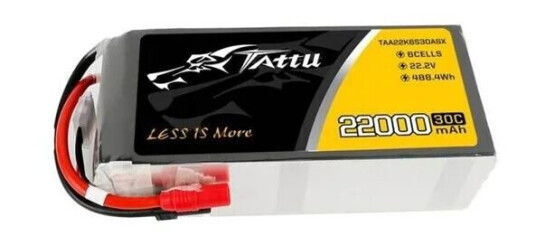 Gens ace &Tattu 22000mAh 22.2V 30C 6S1P LiPo Battery AS150+XT150