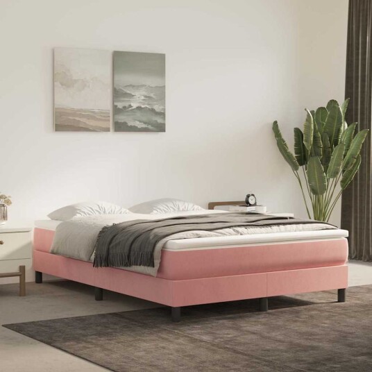 vidaXL Madrass med pocketfjær 140 x 220 cm Rosa