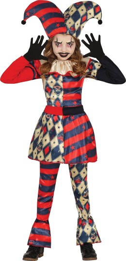 Fiestas Guirca Harlequin Gycklare Barn Kostyme Medium 78115
