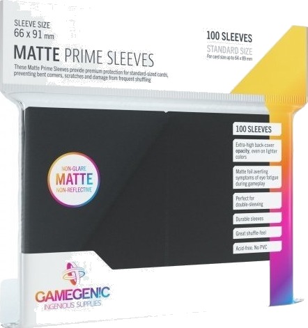 Gamegenic Matte Prime Sleeves Black