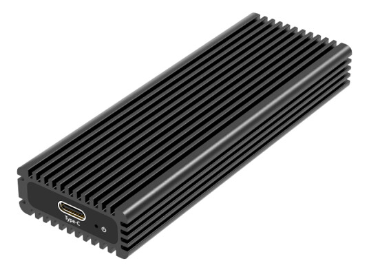 DELTACO External M.2 SSD case NVMe Sata USB 3.1 USB-C 10Gbps black