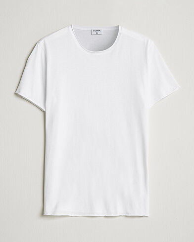 Filippa K Roll Neck Crew Neck Tee White