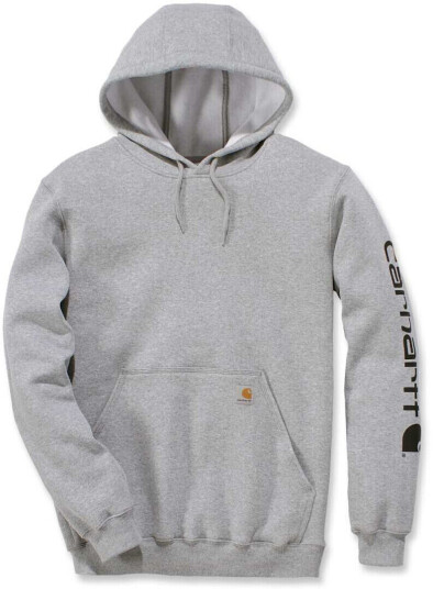 Carhartt Midweight Sleeve Logo Hettegenser S Grå Carhartt Midweight Sleeve Logo Hettegenser S Grå