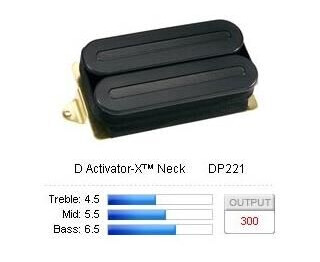 Dimarzio Dp221w Pickup Humbucker D Activator-X/neck Hvit