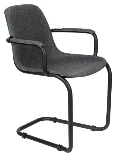Zuiver Thirsty Spisestol m. armlen - Graphite Unoliving