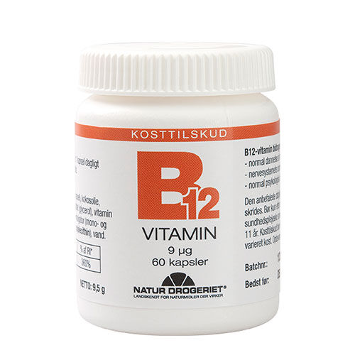 Natur Drogeriet Natur-Drogeriet B12 Vitamin 9 Ug 9 mcg Kg 60 Kapslar Natur Drogeriet Natur-Drogeriet B12 Vitamin 9 Ug 9 mcg Kg 60 Kapslar