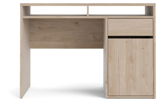 Fula skrivebord 1 skuff og 1 dør hickory dekor .