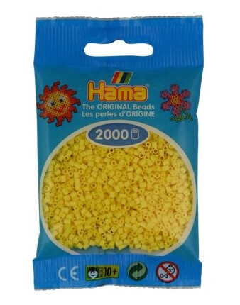 Hama Mini Perler 2000Stk Lysegul Hama Mini Perler 2000Stk Lysegul