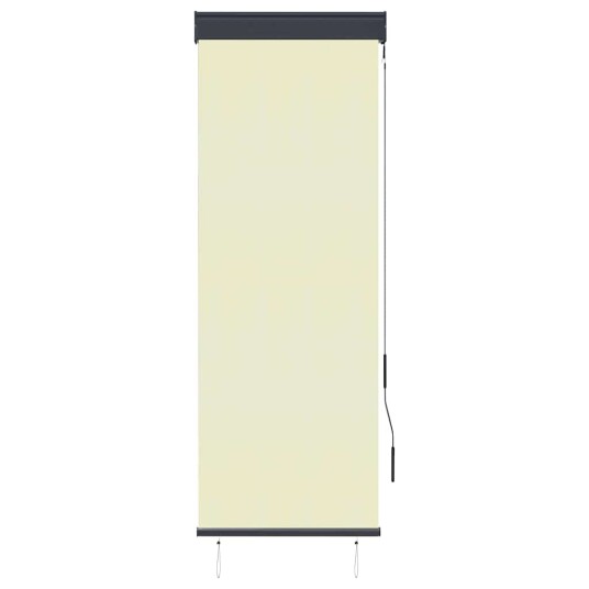 vidaXL Utendørs rullegardin 60x250 cm kremhvit