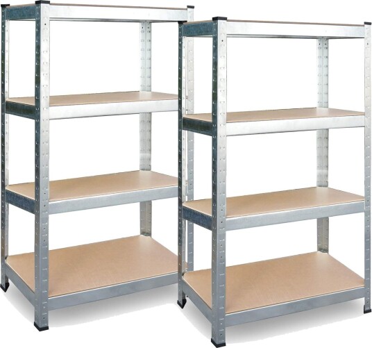 Lagerhylle i metall sett med 2 180 x 90 x 40 cm Plonos PL 702 Lagerhylle i metall sett med 2 180 x 90 x 40 cm Plonos PL 702