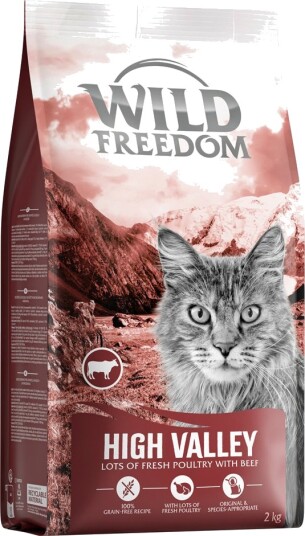 Wild Freedom Tørrfôr Adult High Valley Med Kornfri Oppskrift Nyhet Okse 2 kg