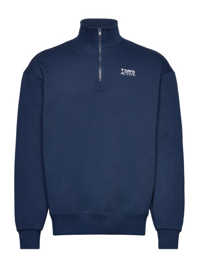 7 DAYS Active Organic Regular Half Zip - Navy - XS