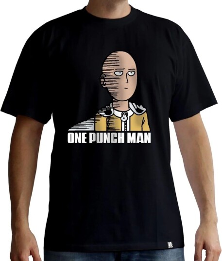One Punch Man T skjorte Saitama Fun XXL Voksen Sort