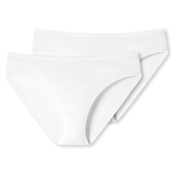Schiesser Truser 2P 95 5 Organic Tai Hvit bomull Large Dame