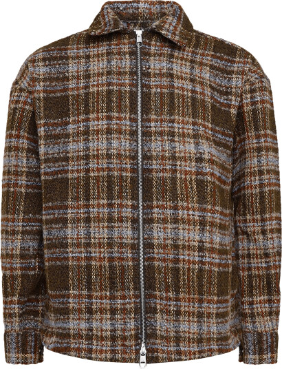 Revolution Zipped Overshirt   Brown   L