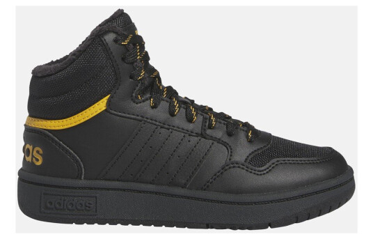 Adidas Hoops Mid 3.0 K Wtr Cblack/Cblack/Preyel 37 1/3 (Uk 4.5) Sko