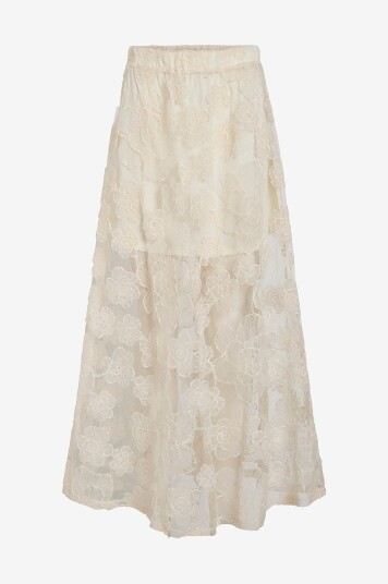 Vila   Maxi skjørt viKaria HW Lace Midi Skirt   Grå