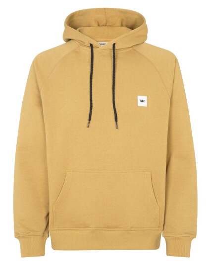 Caterpillar Basic Cat Labeled Hoodie Sand