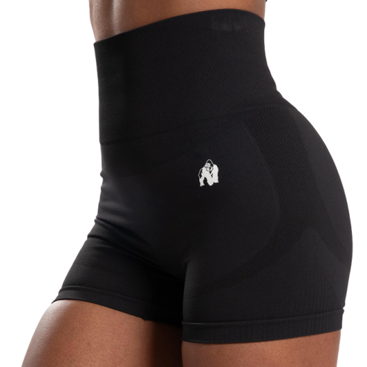 Gorilla Wear Olivia Seamless Shorts Black Svart Small/Medium Gorilla Wear Olivia Seamless Shorts Black Svart Small/Medium