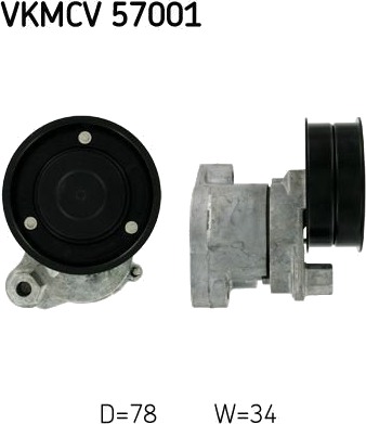Strammehjul, kilerem SKF VKMCV 57001