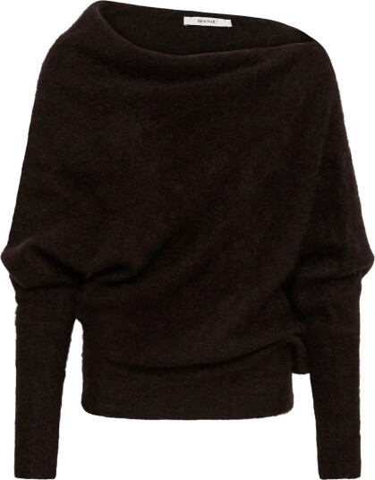 Gestuz Gzdebbie Drape Pullover - Brown - XL Gestuz Gzdebbie Drape Pullover - Brown - XL