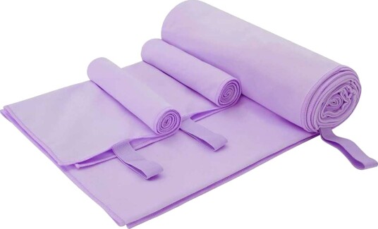 vidaXL Sports håndklesett 3 stk. Lilla 210 x 100 cm