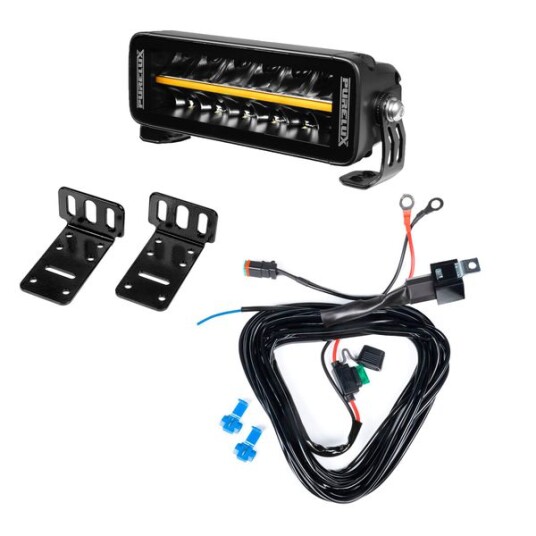 Ekstralys PURELUX Black Boost S200 Rett / 20 cm / 60W 1 stk Komplett pakke Montering under reg. skilt