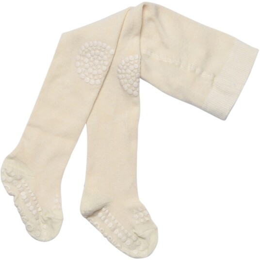 Gobabygo Off White Crawling Strømpebukser Bambus 12 18 mdr