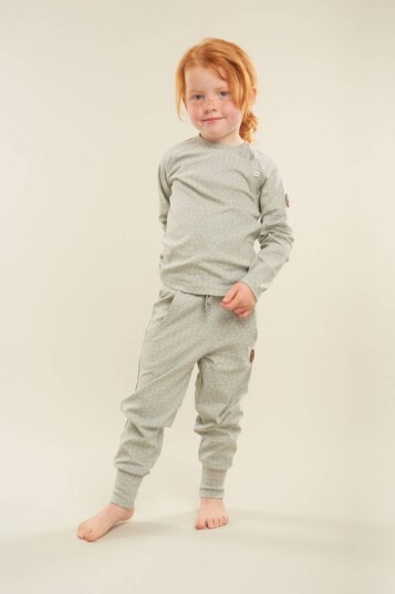 Gullkorn Villvette longsleeve dus grønn mønstret 110 110