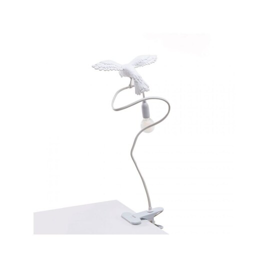 Sparrow Cruising Bordlampe Med Klemme Hvit