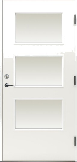 Harmonie norge as Ytterdør stokke hvit 100x200 venstre klart glass
